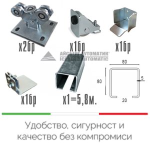 Комплект части за плъзгаща врата